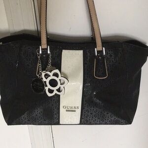 Guess Black and Cream Tote Bag